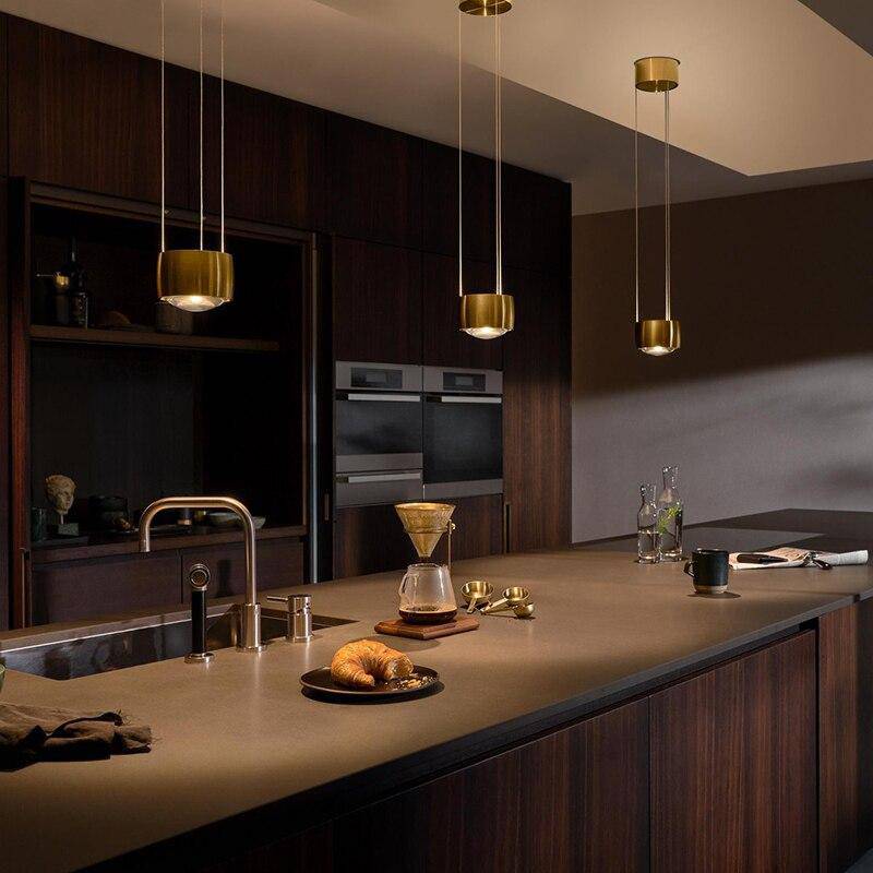 pendant light Loft gold metal rounded LED design