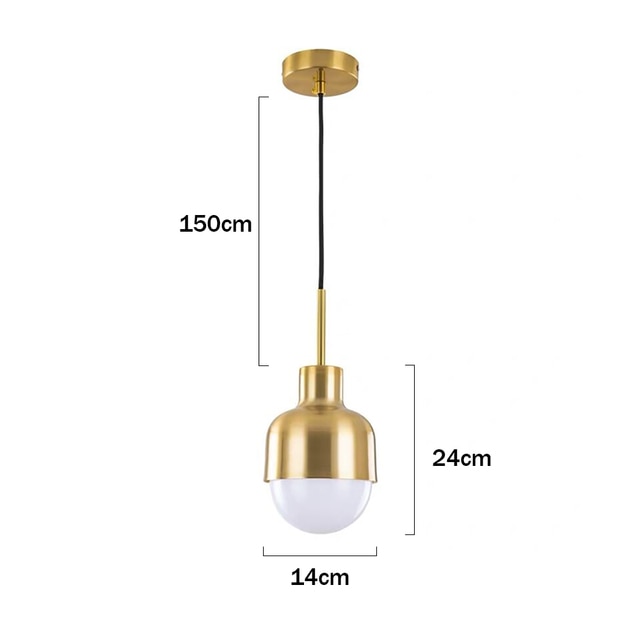 Lámpara de suspensión moderno LED minimalista y dorado Melania