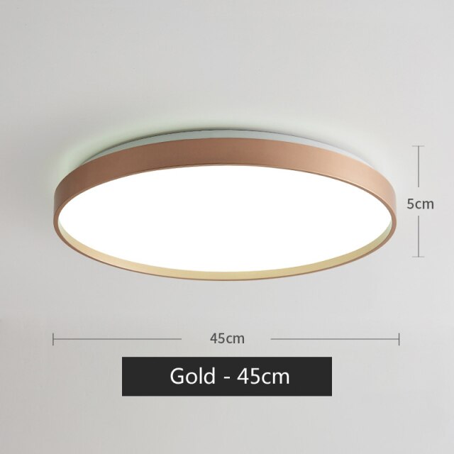 Lámpara de techo LED metálica circular moderna Glenn