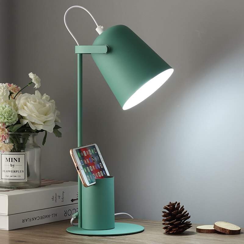 Lampe à poser LED avec porte-stylos incorporé coloré Ninal