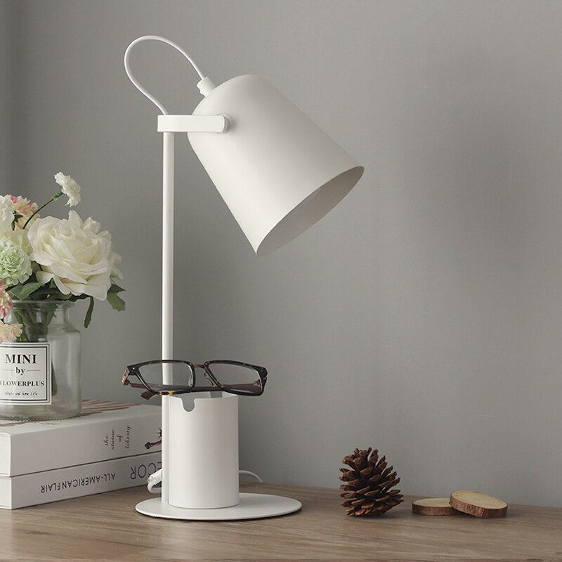 Lampe à poser LED avec porte-stylos incorporé coloré Ninal