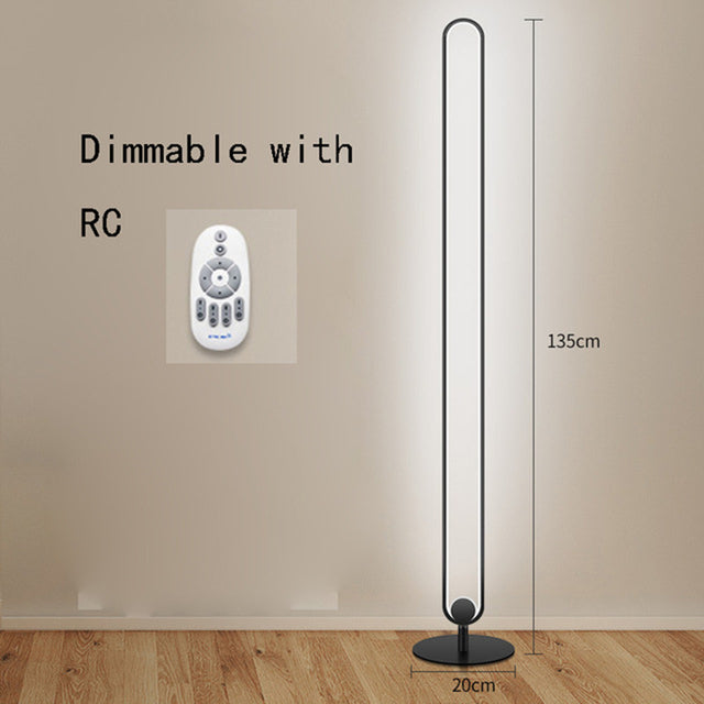 Lámpara de pie LED industrial y minimalista de metal resistente