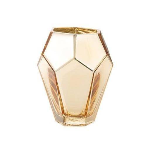 Vase design doré aux formes géométriques Luxury