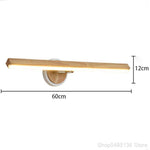 Applique LED à miroir en bois Botimi