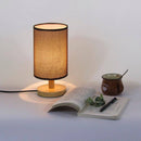 Lampe de chevet avec abat-jour en tissu cylindrique