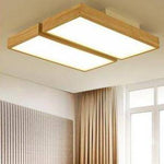 Plafonnier en bois à LED avec 1 ou plusieurs rectangles