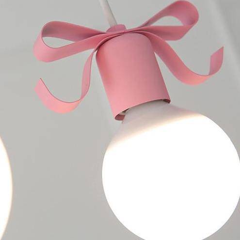 Metal design pendant light with knot