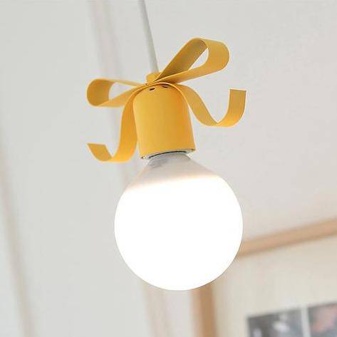 Metal design pendant light with knot