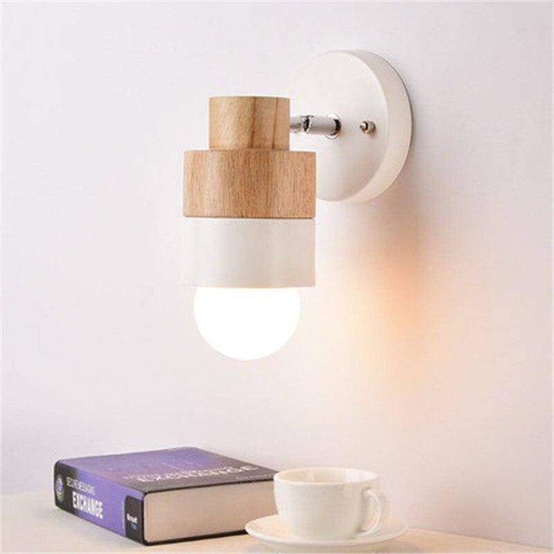Aplique LED de madera creativo (cubo o cilindro)