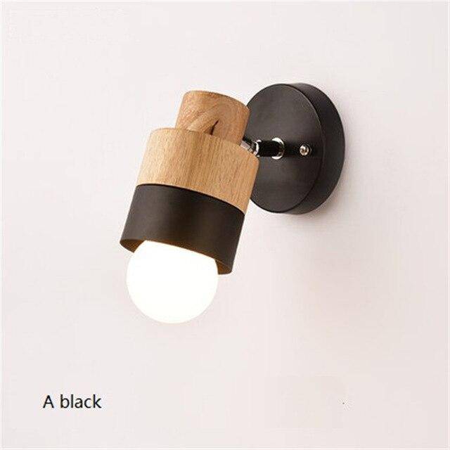 wall lamp Wooden LED wall light Creative (cube or cylinder)