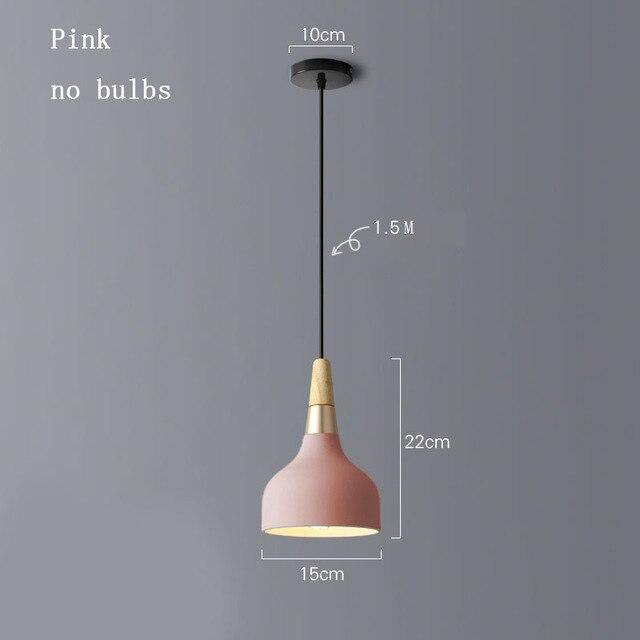 Lámpara de suspensión en metal coloreado Romántica