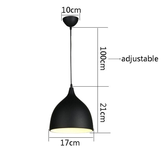 Suspension LED cône arrondi de couleurs Hanging
