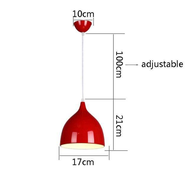 Lámpara de suspensión Cono de color redondo LED para colgar
