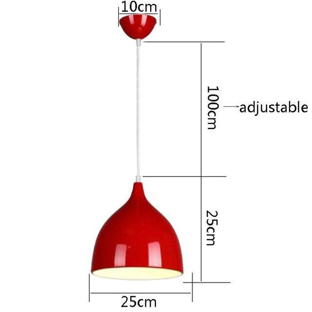 Lámpara de suspensión Cono de color redondo LED para colgar