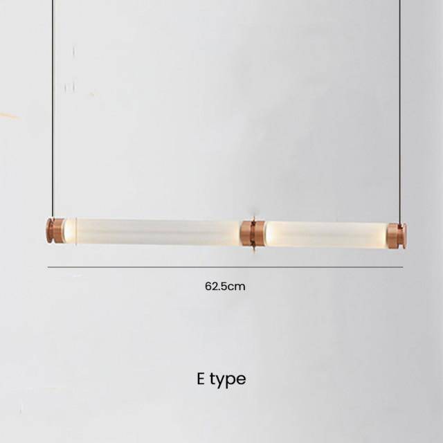 Suspension design à LED allongée en verre aux formes ovales Luxury