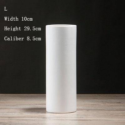 Vase en céramique design en cylindre style minimaliste