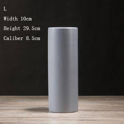 Vase en céramique design en cylindre style minimaliste - vue 6 sur 11