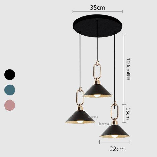 Suspension design LED conique moderne Many