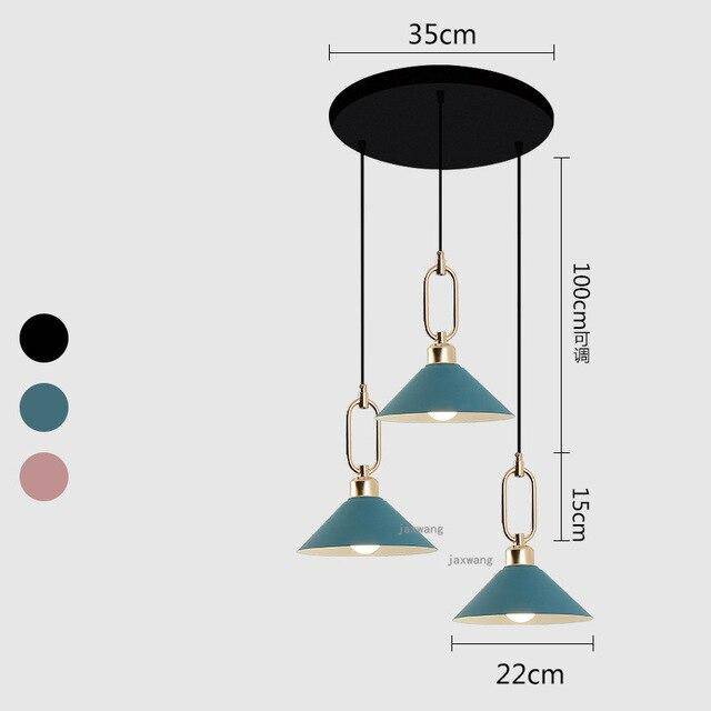 Suspension design LED conique moderne Many