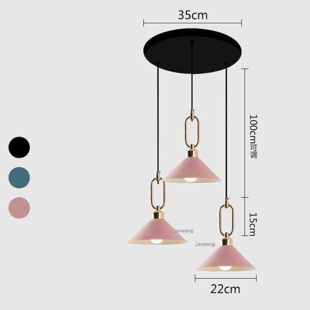 Lámpara de suspensión design Moderno LED cónico Muchos