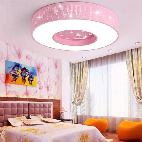 LED round children's ceiling with stars and moon