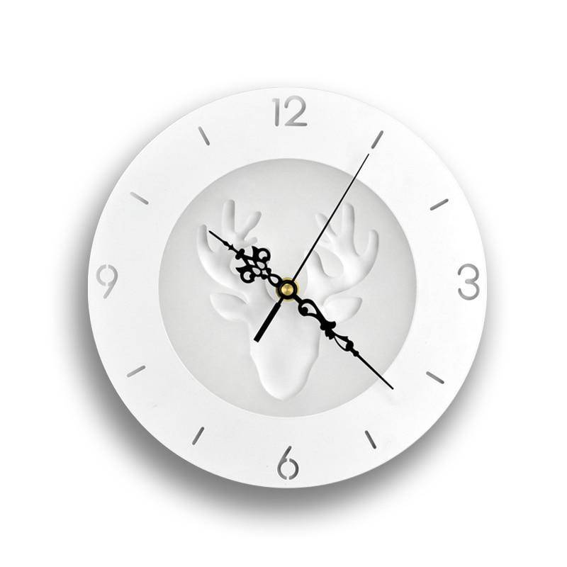 Horloge murale ronde style moderne aux motifs animaux 25cm