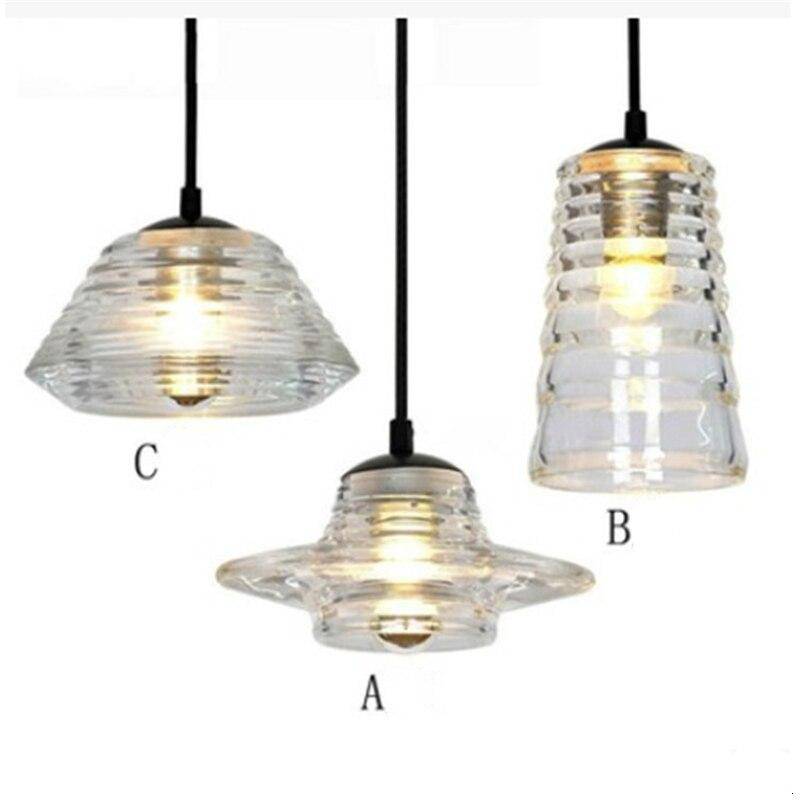 pendant light smoked glass design with industrial LED