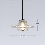Suspension design en verre fumé à LED Industrial