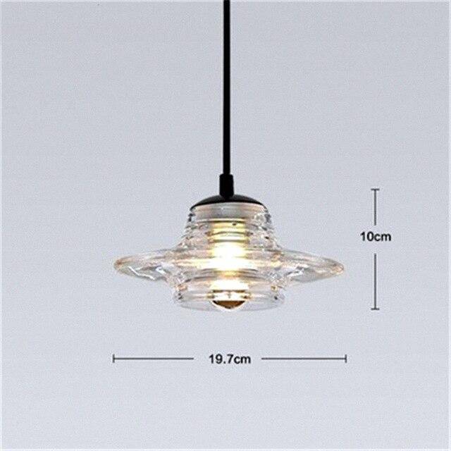 pendant light smoked glass design with industrial LED