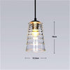 Suspension design en verre fumé à LED Industrial