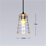 Suspension design en verre fumé à LED Industrial
