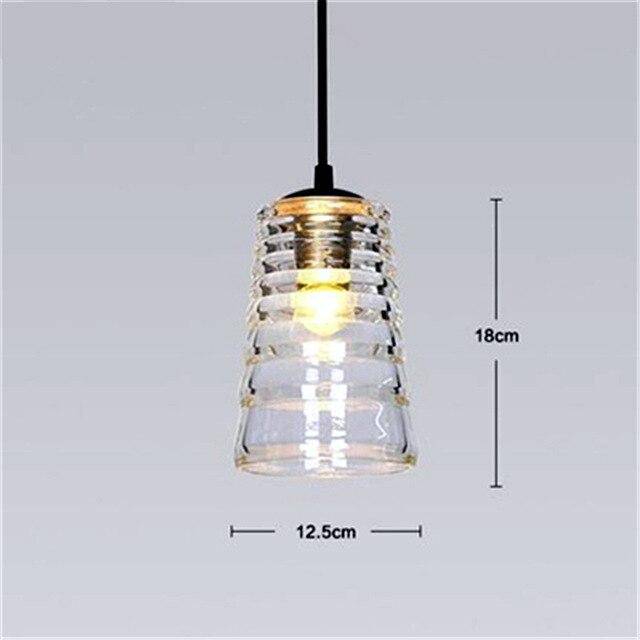Suspension design en verre fumé à LED Industrial