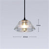 Suspension design en verre fumé à LED Industrial