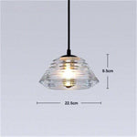 Suspension design en verre fumé à LED Industrial