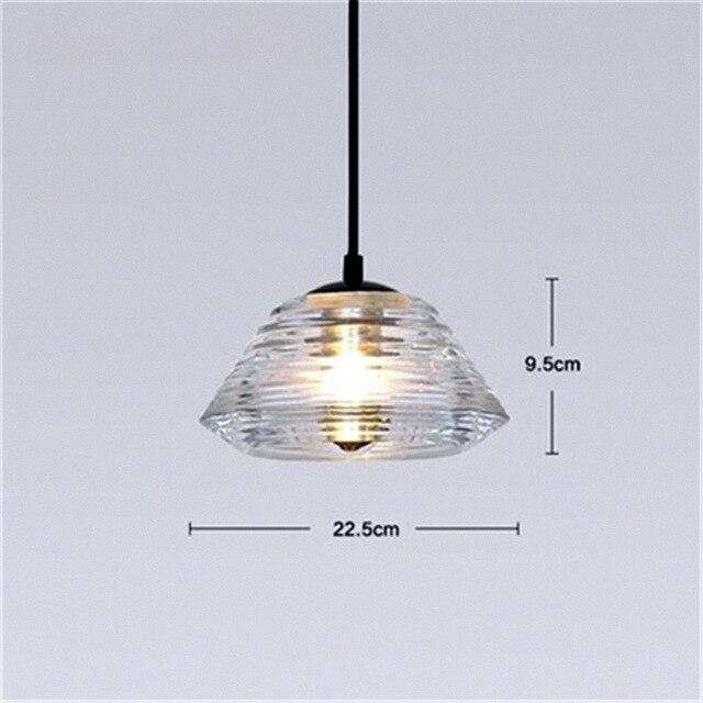 Suspension design en verre fumé à LED Industrial