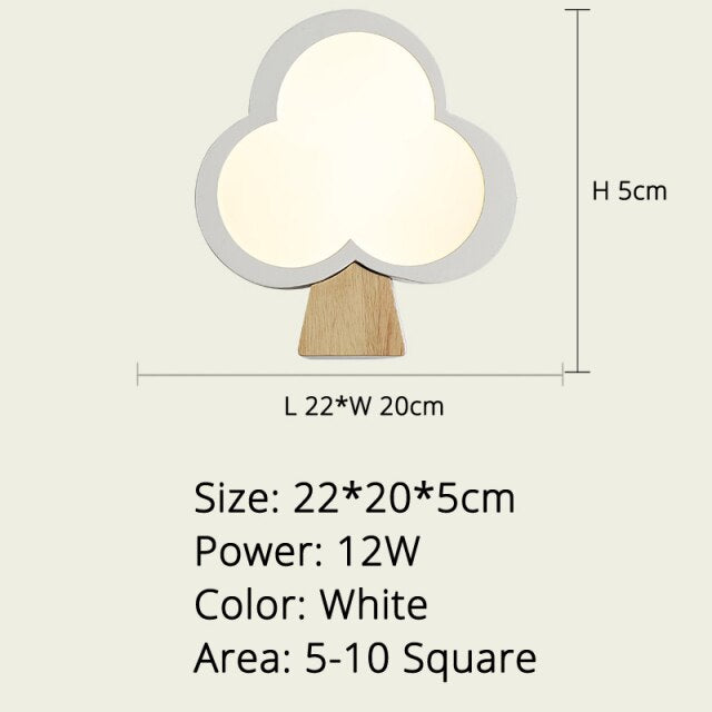 Applique murale moderne en forme d'arbre en bois Ania