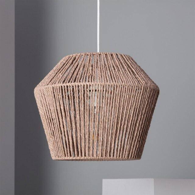 pendant light LED design with lampshade Loft woven paper
