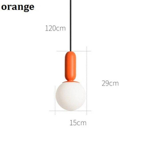 Suspension design moderne tube arrondis de couleur - vue 8 sur 10