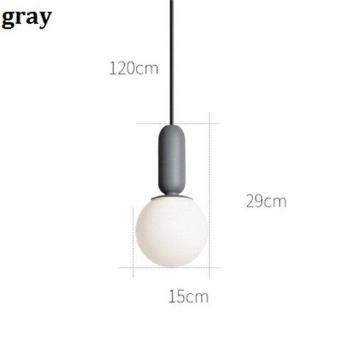 Suspension design moderne tube arrondis de couleur - vue 6 sur 10