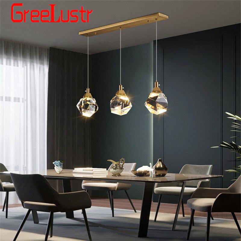 Applique murale design à LED avec verre en pierre de cristal Loft