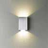 Applique chromé rectangulaire avec LED haut et bas