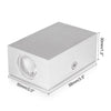 Applique chromé rectangulaire avec LED haut et bas