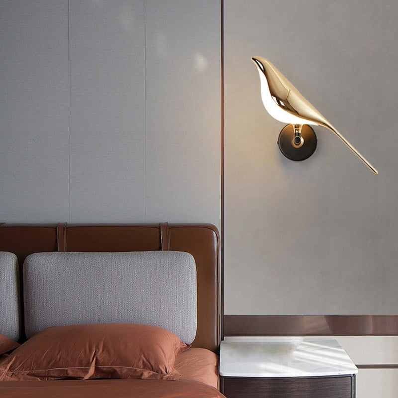 Lámpara de pared LED moderna en forma de gorrión Mirari