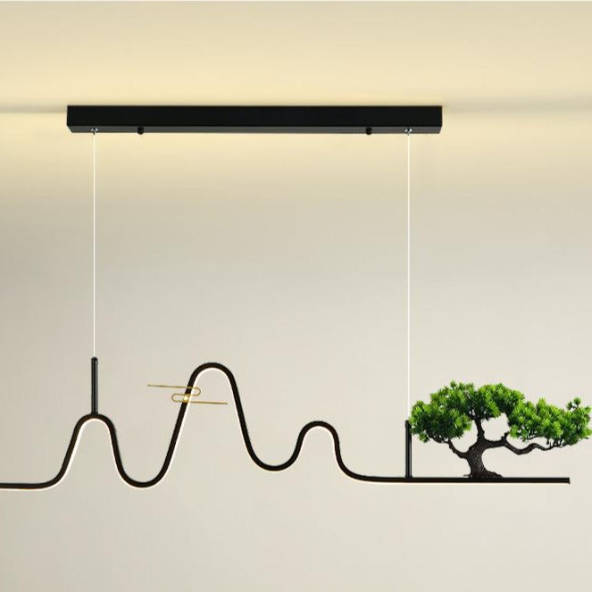 Lustre design à LED en forme de vague Lusteria - vue 5 sur 8