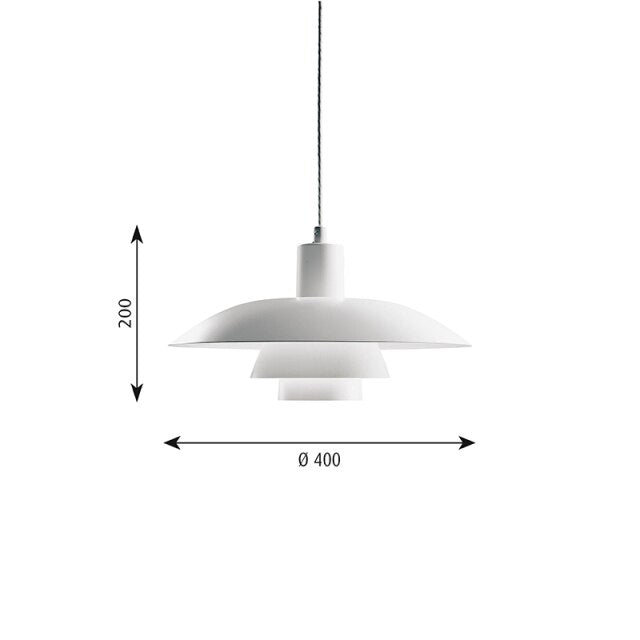 Suspension LED design conique plate Nordic