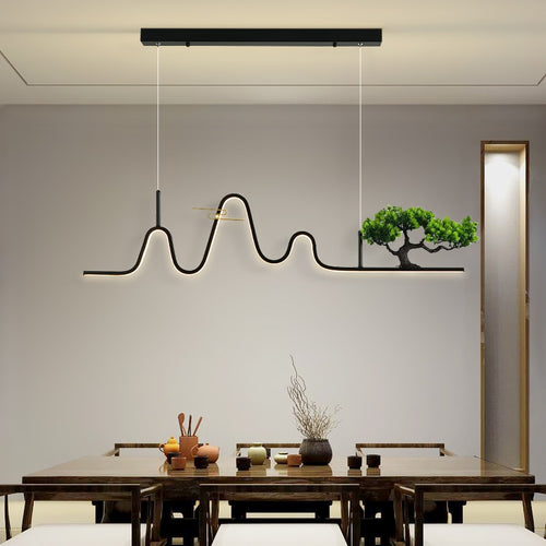 Lusteria wave-shaped LED design chandelier