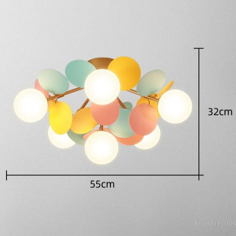 Plafonnier moderne LED coloré pour chambre d'enfant Estel