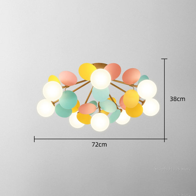 Plafonnier moderne LED coloré pour chambre d'enfant Estel