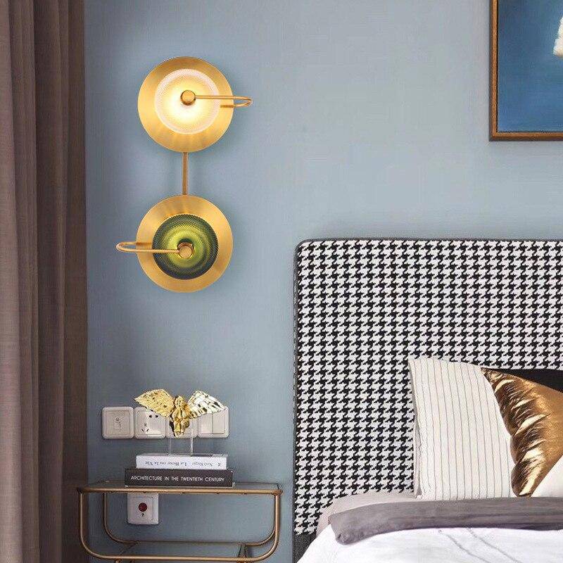 wall lamp LED wall design round in gold metal Light