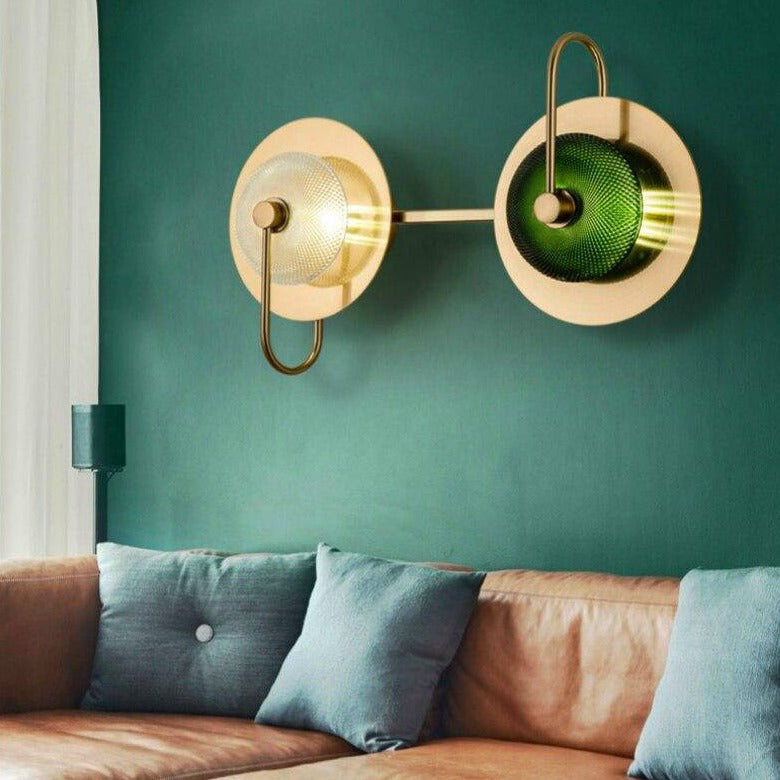 wall lamp LED wall design round in gold metal Light